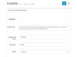Cookies Opencart module for free
